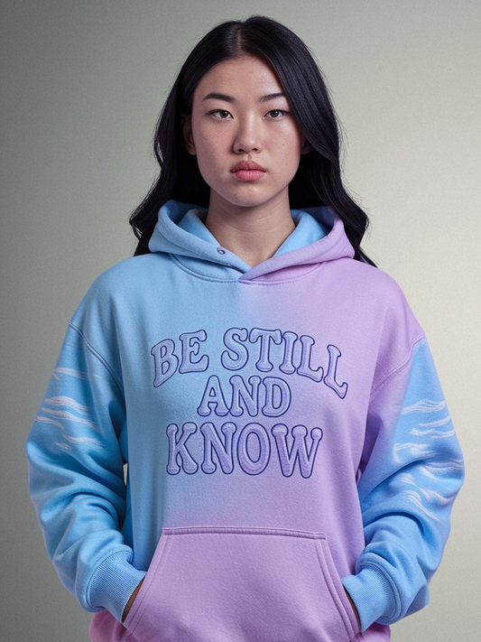 Be Still and Know Vaporwave Hoodie